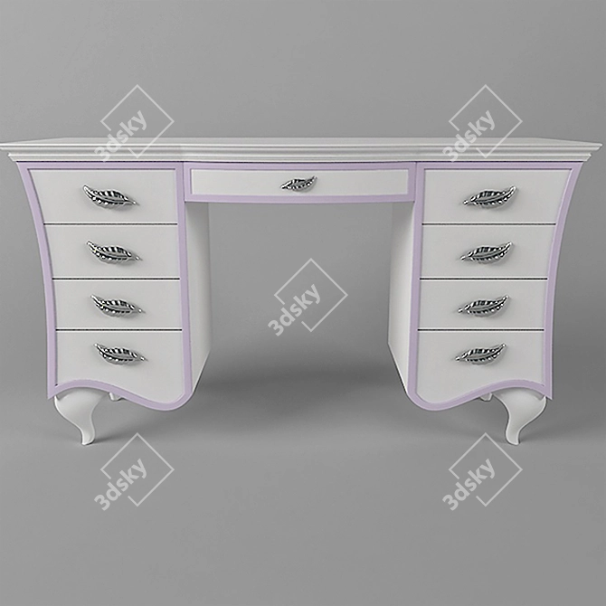 Mastercrafted Dressing Table & Shelf 3D model image 2