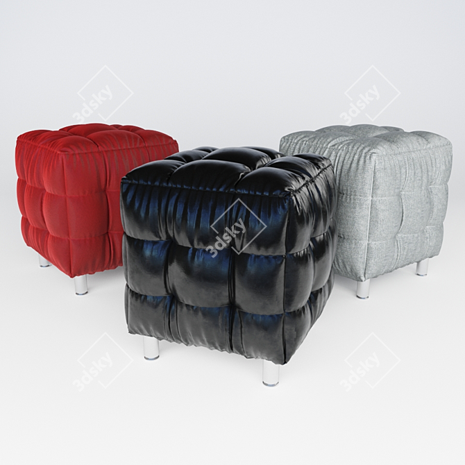 Multi-Material Ottoman 3D model image 1