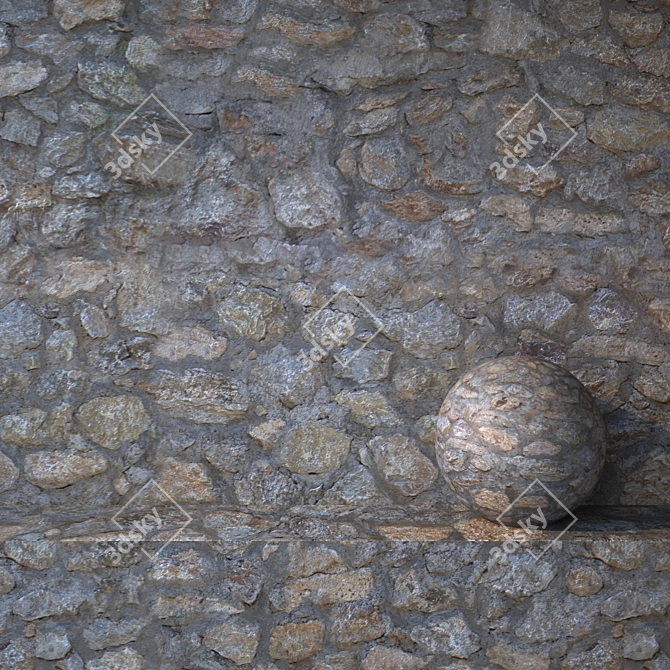 Seamless Natural Stone Texture 3D model image 1