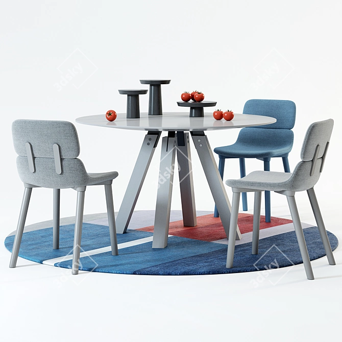 Elegant Alf DaFre Dining Set 3D model image 1