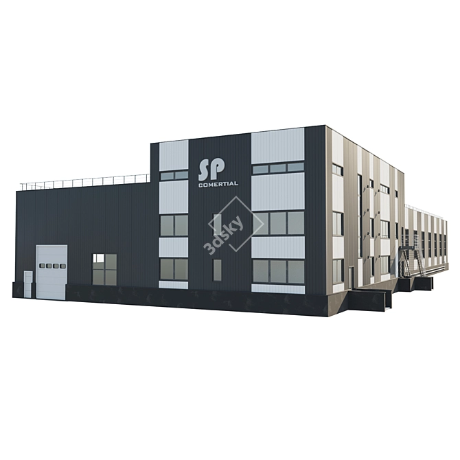 Versatile Warehouse Office Solution 3D model image 1