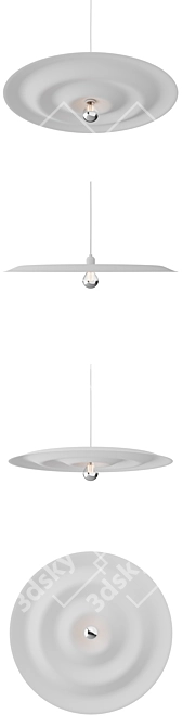 Sleek Scandinavian Lighting Duo: w171 Alma Pendant & Wall Light 3D model image 2