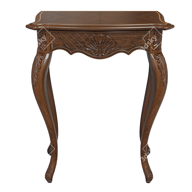 Elegant Wood Console Table 3D model image 1