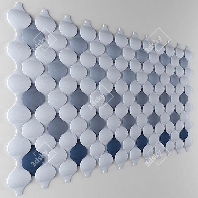 Fluffo Flow 3D Wall Panel 3D model image 1