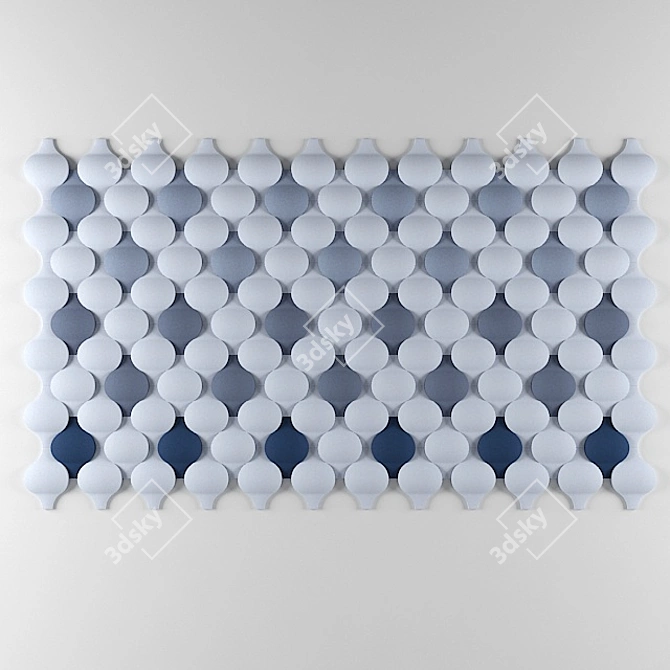 Fluffo Flow 3D Wall Panel 3D model image 2