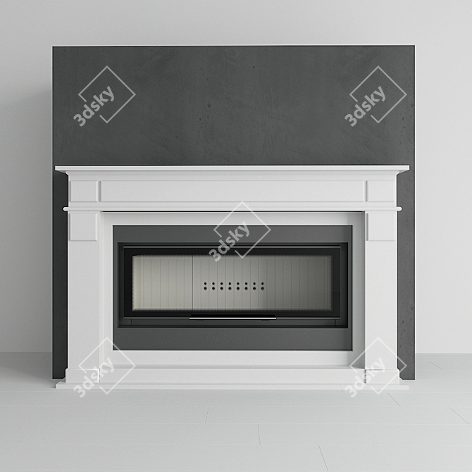 Panoramic Fireplace MB 120: Precision with Guillotine 3D model image 1