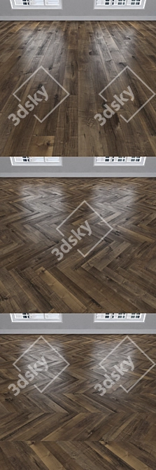 Maple Parquet: Herringbone, Linear, Chevron 3D model image 3