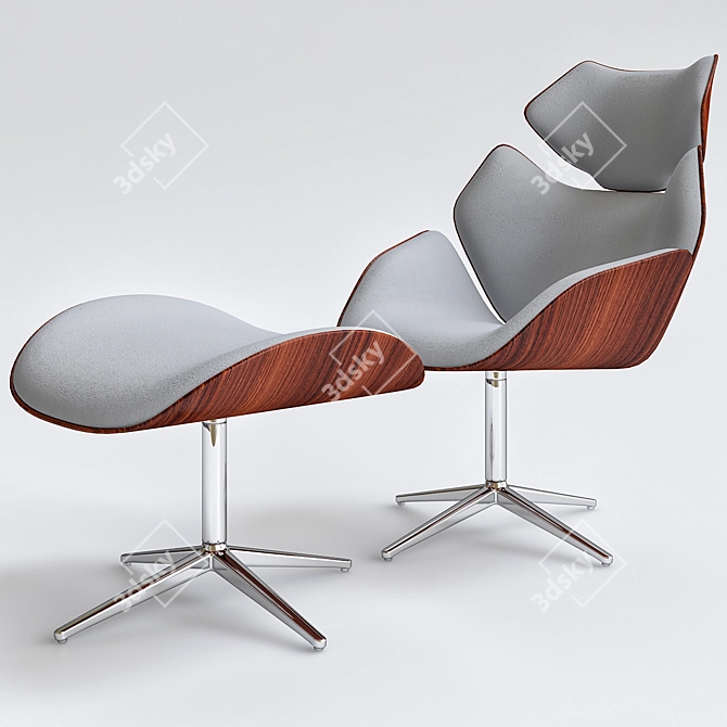 Modern Designer TV Chair 3D model image 1