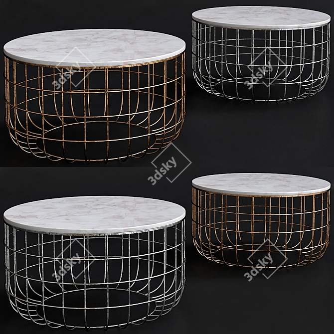 Modern Minimalist Memphis Table 3D model image 1