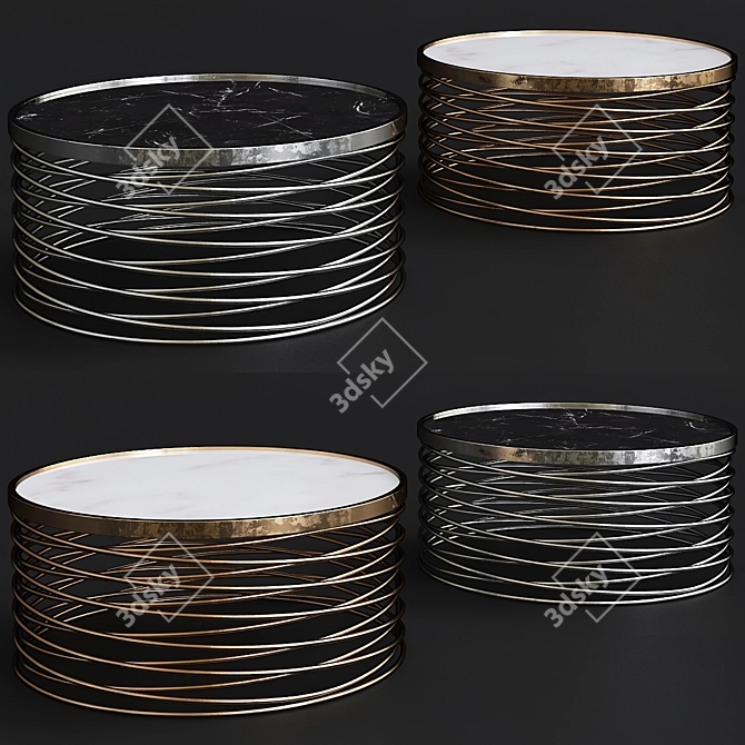 Elegant Albi Side Table 3D model image 1