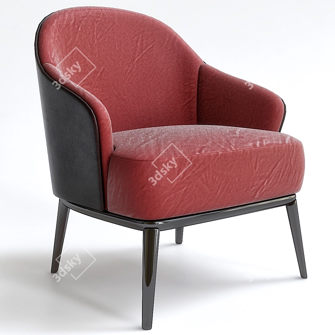 Elegant Comfort: Minotti's Leslie Armchairs! 3D model image 1