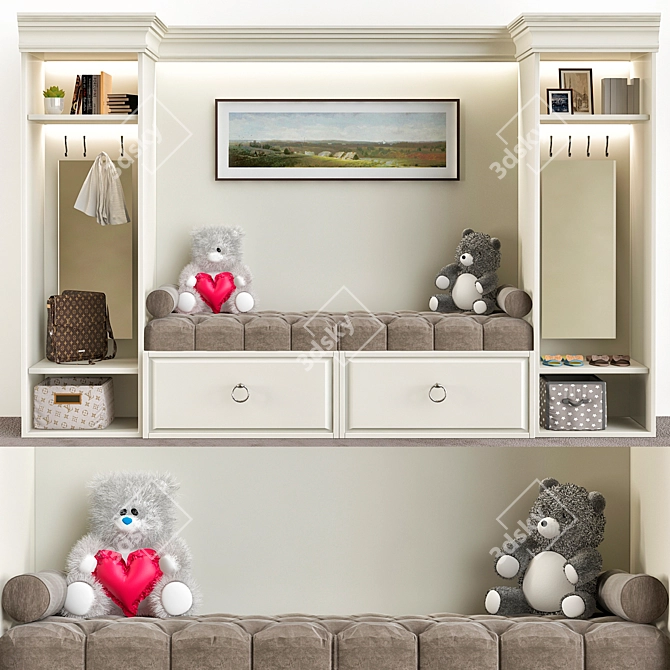 Cozy Teddy Wardrobe 3D model image 2