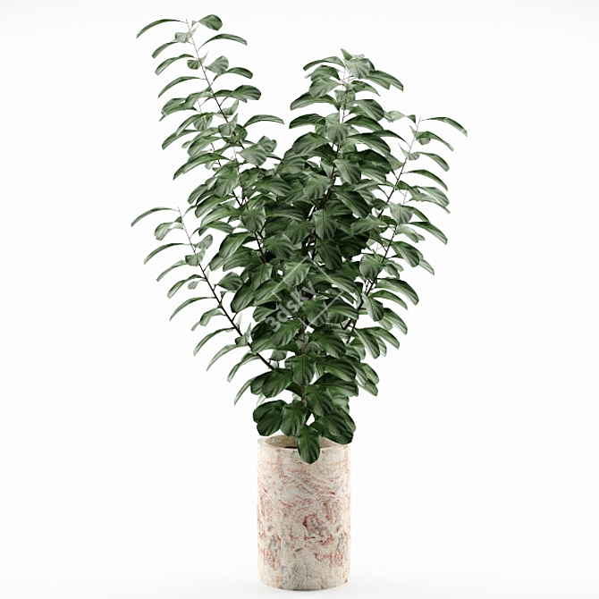 Elegant Plant Display: 12-Inch Deco Planter 3D model image 1