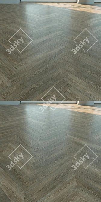 Natural Wood Parquet Flooring 3D model image 3