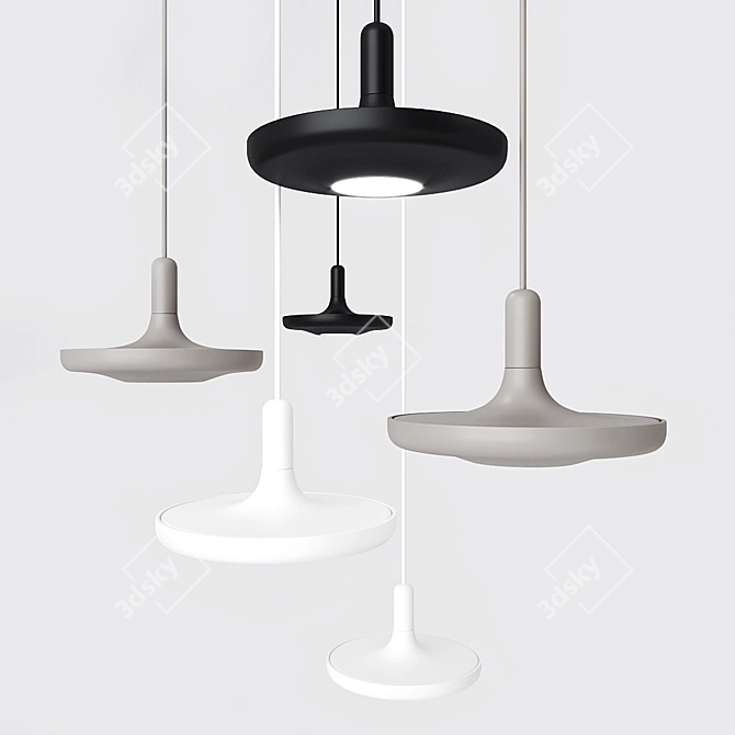 Estiluz Button Pendant Lamp 3D model image 1