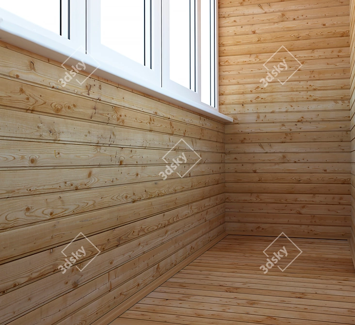 10cm Wood Paneling 3D model image 1