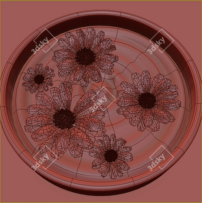 Blooming Beauty: Calendula Flower Set 3D model image 1