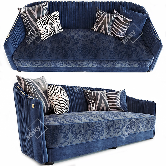 Roberto Cavalli Sharpei Sofa & Armchair Set 3D model image 2