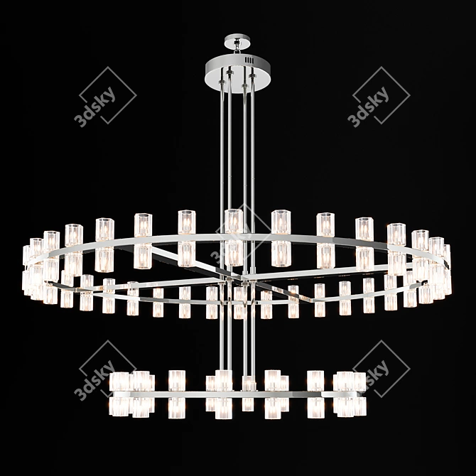 Luxury Coastal Chic Chandelier 3D model image 3