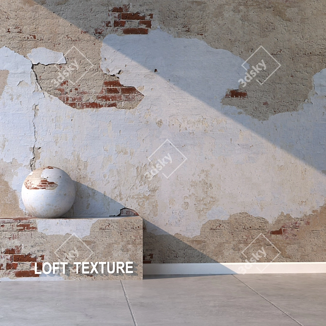 Seamless Plaster Texture for High-Resolution Renders 3D model image 2