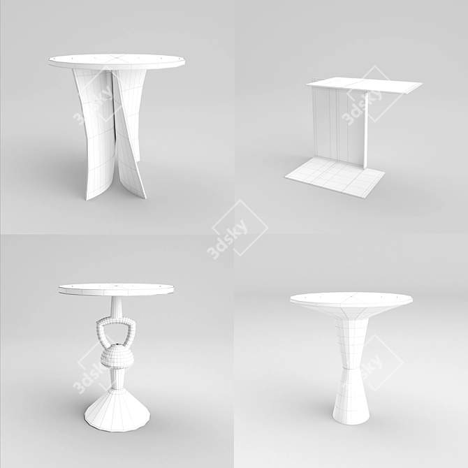 Elegant Tables Collection 3D model image 2