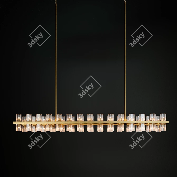 Elegant Arcachon Linear Chandelier 3D model image 1