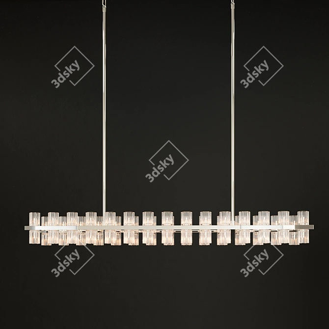 Elegant Arcachon Linear Chandelier 3D model image 3