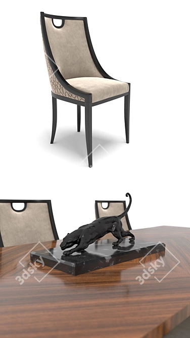 Elegant Karab & Kemp Dining Set 3D model image 3