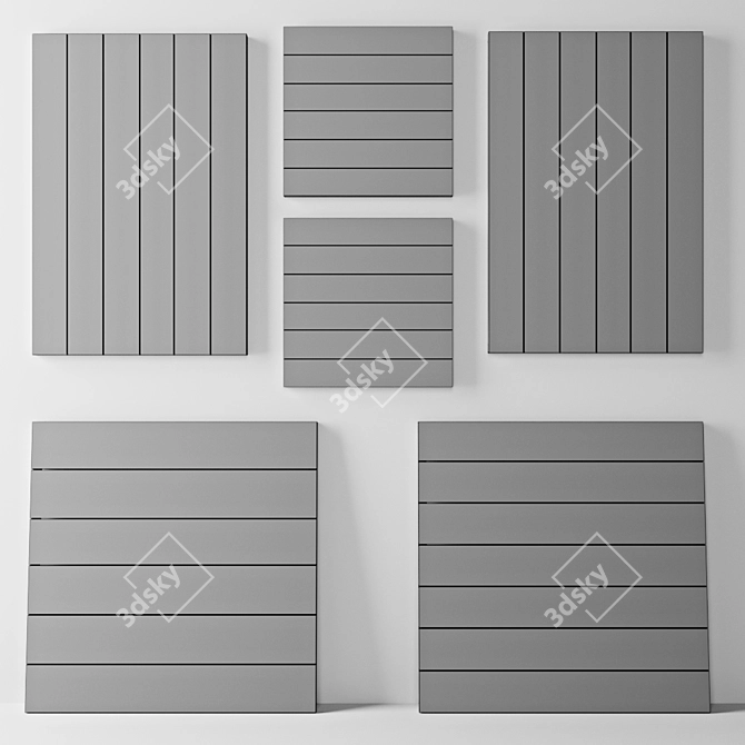 Seaside Wooden Panels by Marmont Hill 3D model image 3