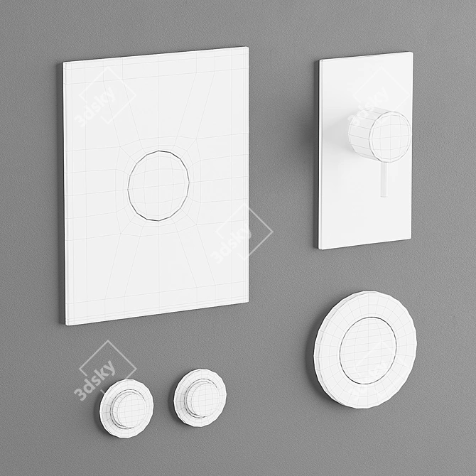 CEA WC Plates: Stylish, Versatile, Durable 3D model image 3