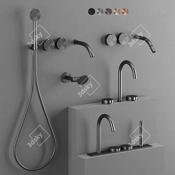 CEA Giotto: Stylish Faucet Collection 3D model image 1