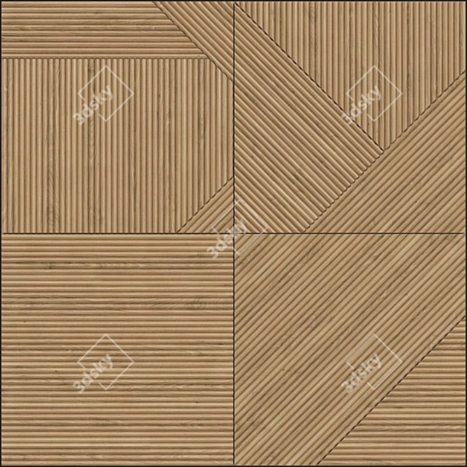 Elegant Oak Panel: VOLCRAFT ECO Line_EDGE 3D model image 2