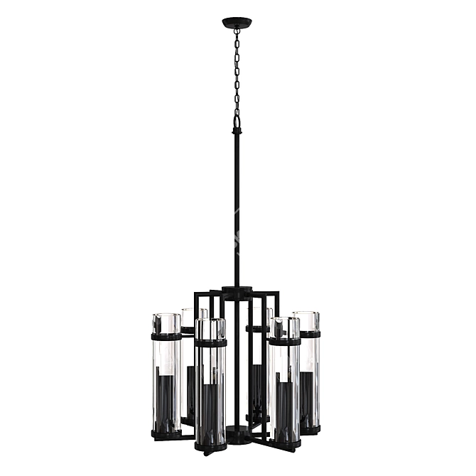 Elegance Crystal Chandelier 3D model image 2