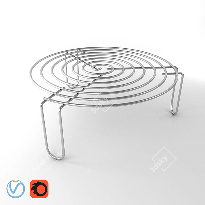 Microwave Grill Rack: Perfect for Quick Grilling! 3D model image 1