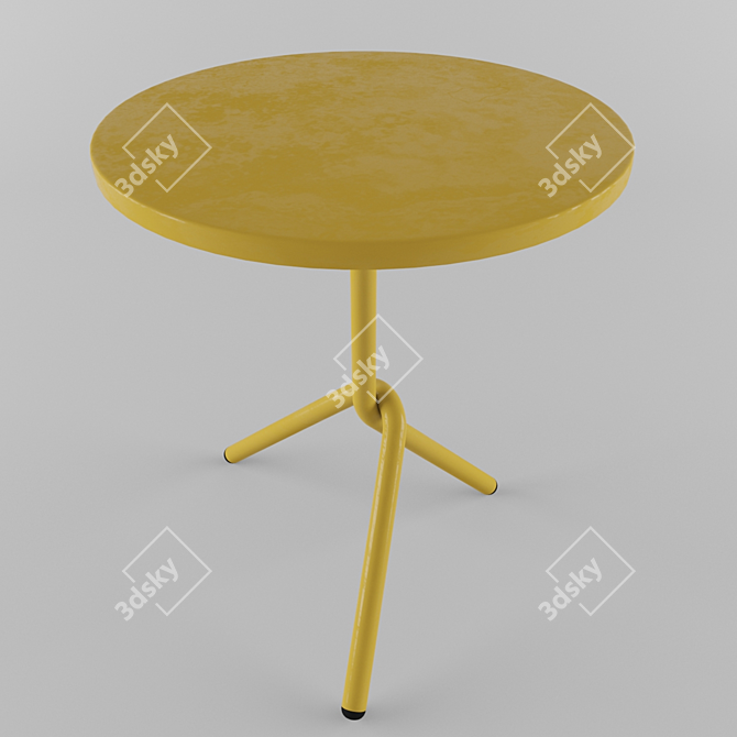 Sunny Yellow Table 3D model image 1