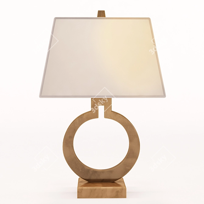 Modern Antique Brass Table Lamp 3D model image 1