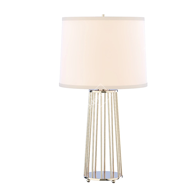 Sleek Silver Carousel Table Lamp 3D model image 1