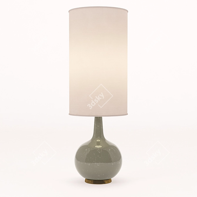 Shellish Gray Hunlen Table Lamp 3D model image 1