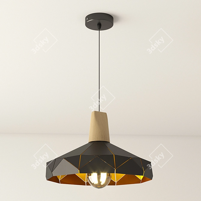 Scandinavian Style Pendant Light 3D model image 1