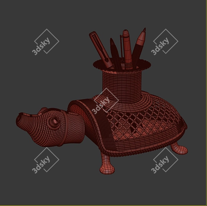 Elegant Desk Organizer 3D model image 2