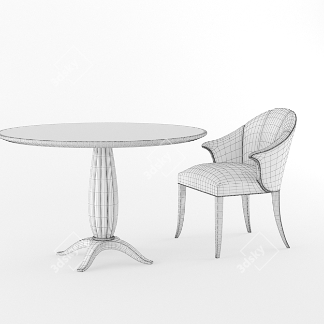 Classic French-inspired Furniture Set 3D model image 3