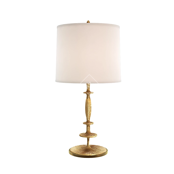 Gilded Lotus Table Lamp: Modern Elegance 3D model image 1