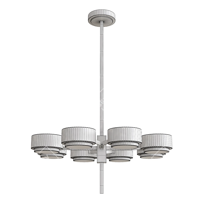 Elegant Crystal Chandelier 3D model image 3