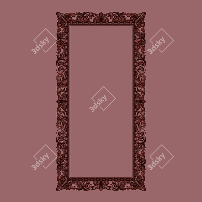  Wood Reflect Mirror 3D model image 2