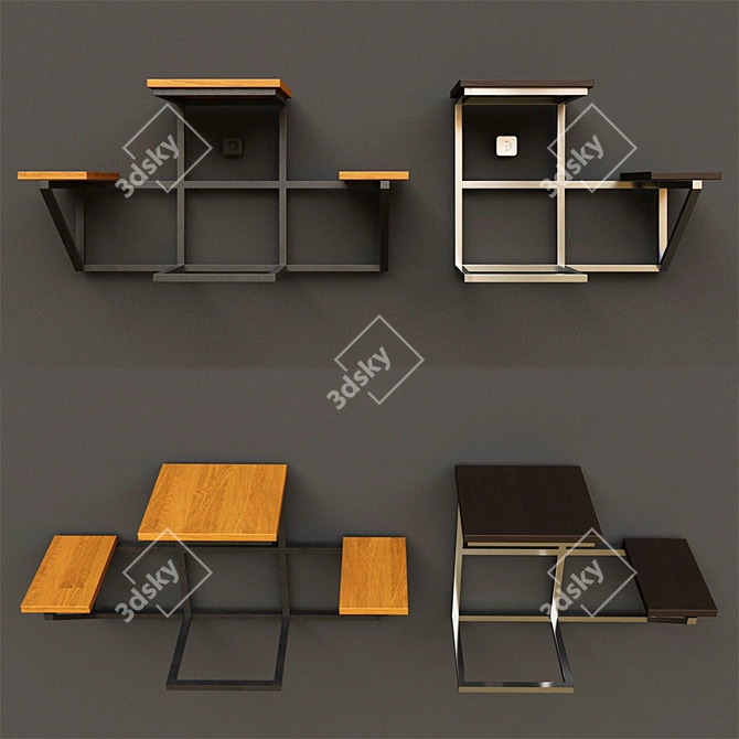 Modern Loft Coffee Tables 3D model image 1