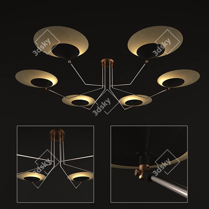 Luxury Lighting Fixture for Ceilings 3D model image 1