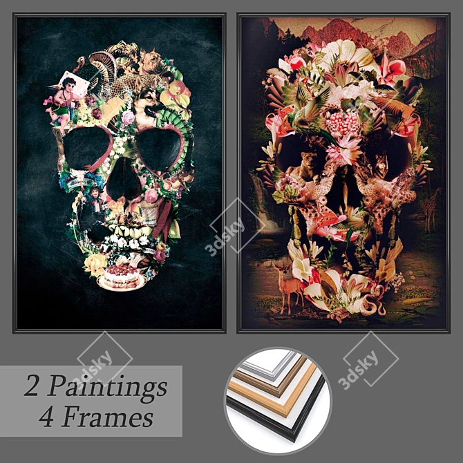 Elegant Wall Art Set 3D model image 1