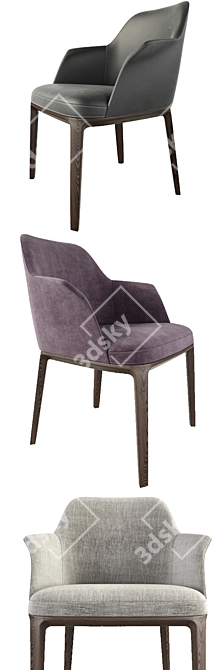 Elegant Poliform Sophie Chair 3D model image 2