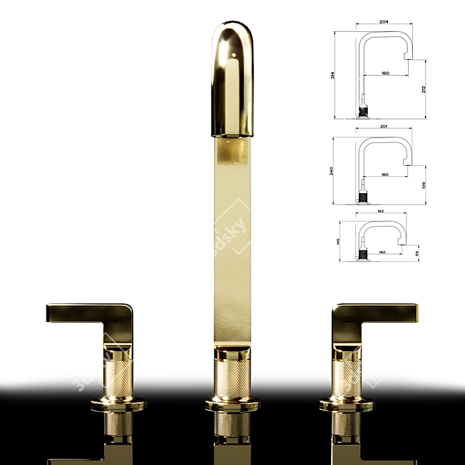 Gessi Inciso- | Basin Mixer 3D model image 1