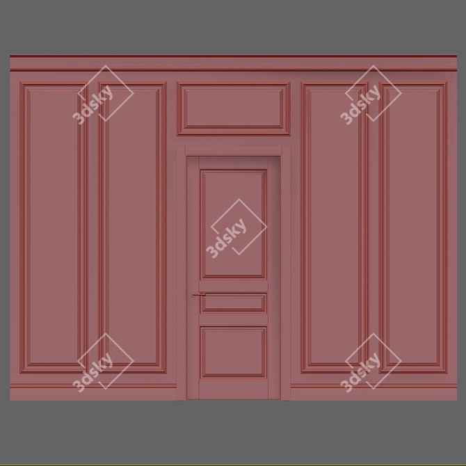 Elegant Wall Moulding: Perfect for 3D Design 3D model image 2